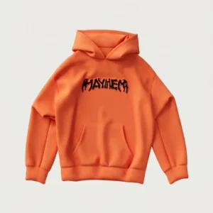 mayhem orange logo hoodie